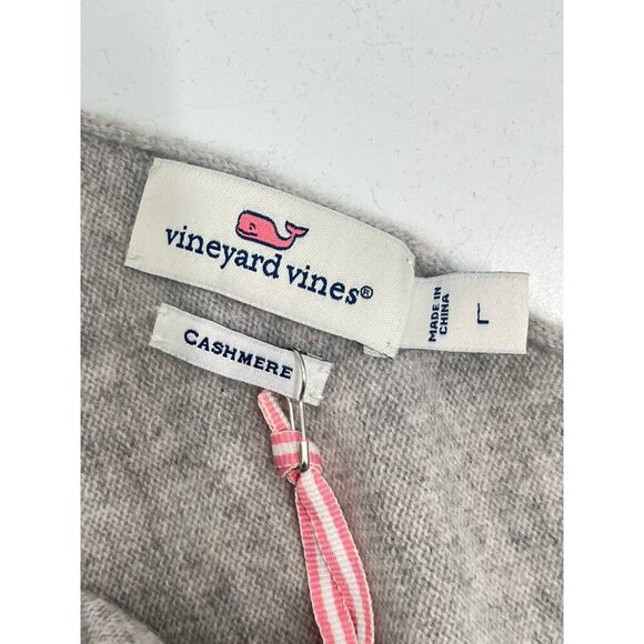 Vineyard Vines Gray Cashmere One Shoulder Sweater Sz L NWT - Picture 5 of 7